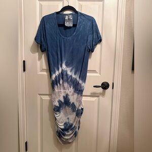 Young Fabulous & Broke Blue Washed Scoop Neck Dress